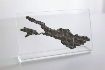 Bodensee Aufsteller aus Aluminium auf Plexiglas als Tischdekoration